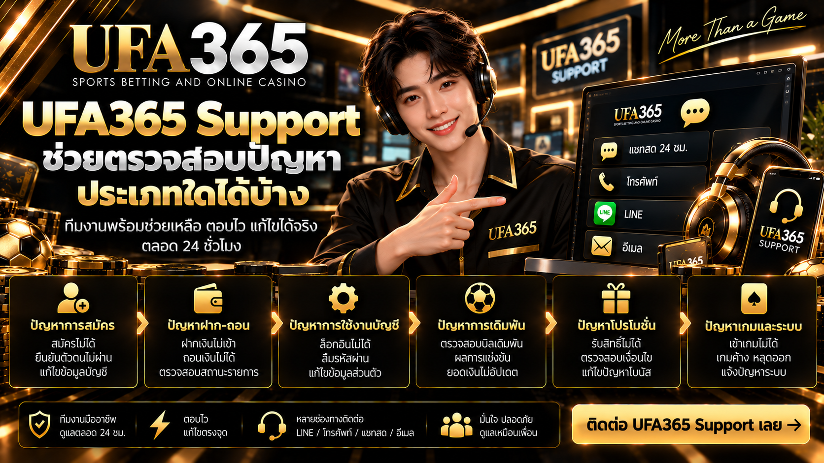 ความปลอดภัยในการติดต่อ UFA365