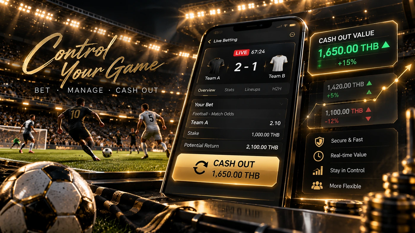 Cash Out UFA365 ขายบิลบอลก่อนจบเกมและอ่านมูลค่า Cash Out