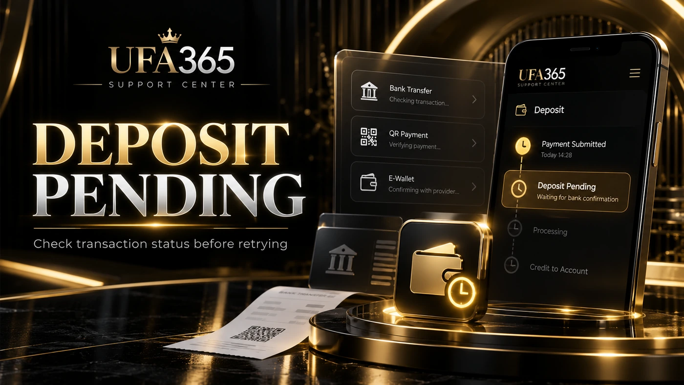 UFA365 ฝากเงินไม่เข้า ฝากเงินค้าง เช็กสถานะและแก้ปัญหา