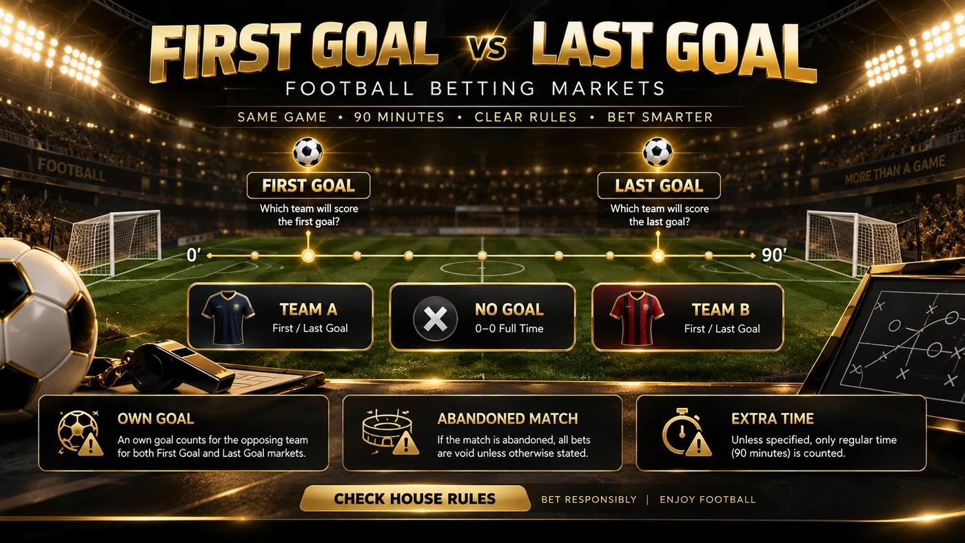 กติกา First Goal Last Goal No Goal Own Goal Abandoned Match และ Extra Time