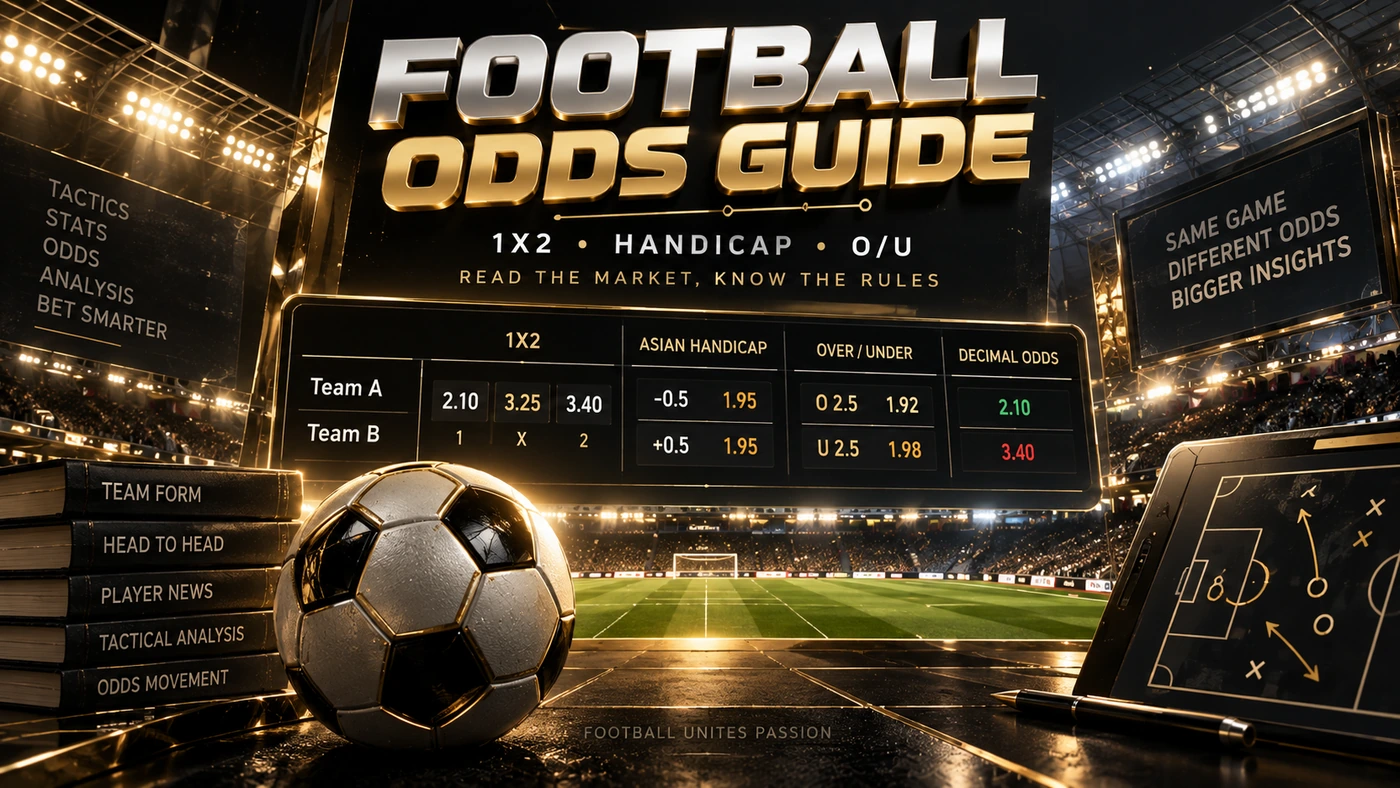 วิธีอ่านราคาบอล UFA365 1X2 Asian Handicap สูงต่ำ และ Decimal Odds