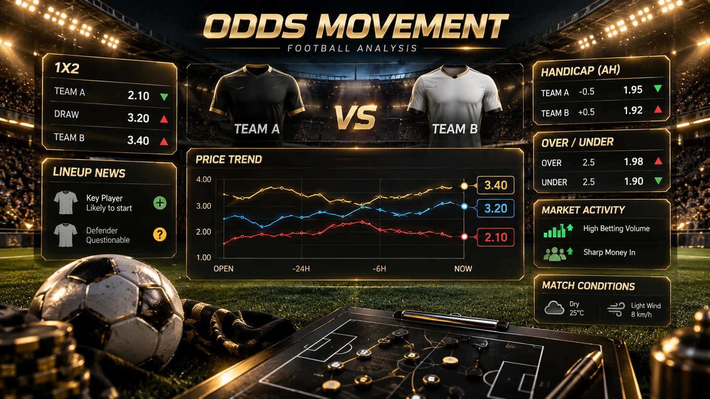 ราคาบอลไหล UFA365 Odds Movement วิเคราะห์ราคาเปิดและราคาปัจจุบัน