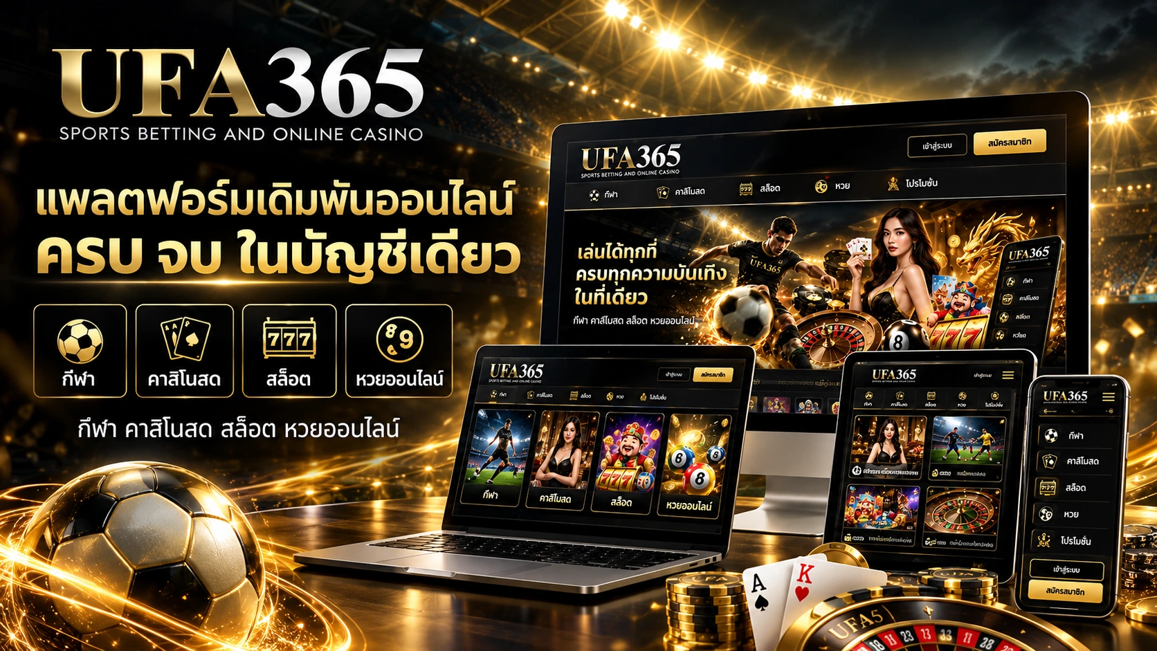 ภาพรวมแพลตฟอร์ม UFA365 สำหรับกีฬา คาสิโน สล็อต และหวย