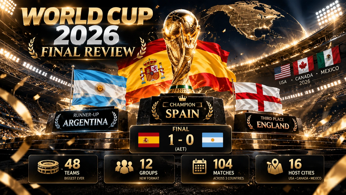 สรุปรอบชิงฟุตบอลโลก 2026 สเปนแชมป์ อาร์เจนตินารองแชมป์ อังกฤษอันดับสาม