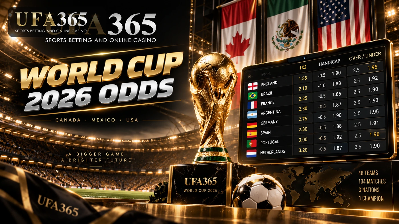 ราคาบอลโลก 2026 UFA365 ตลาด 1X2 Handicap สูงต่ำ และ Live Odds