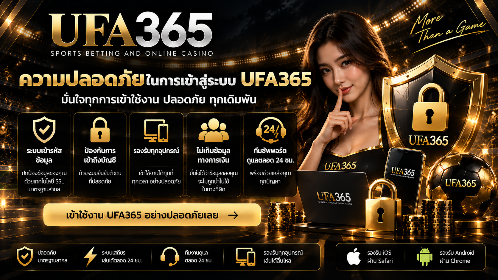 ความปลอดภัยบัญชีเมื่อใช้ UFA365 ทางเข้า